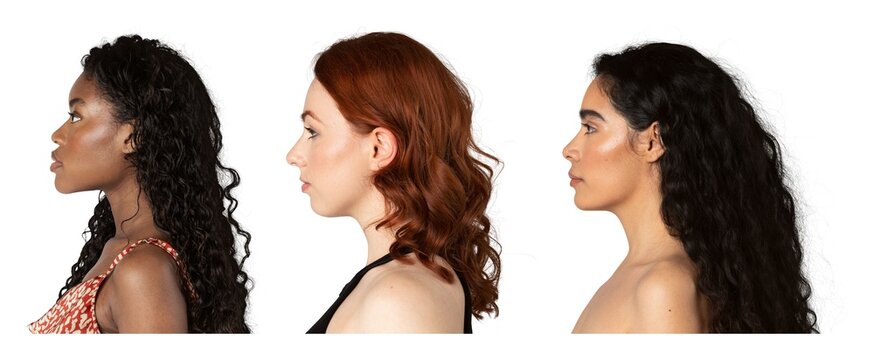 Diverse women's profile portraits