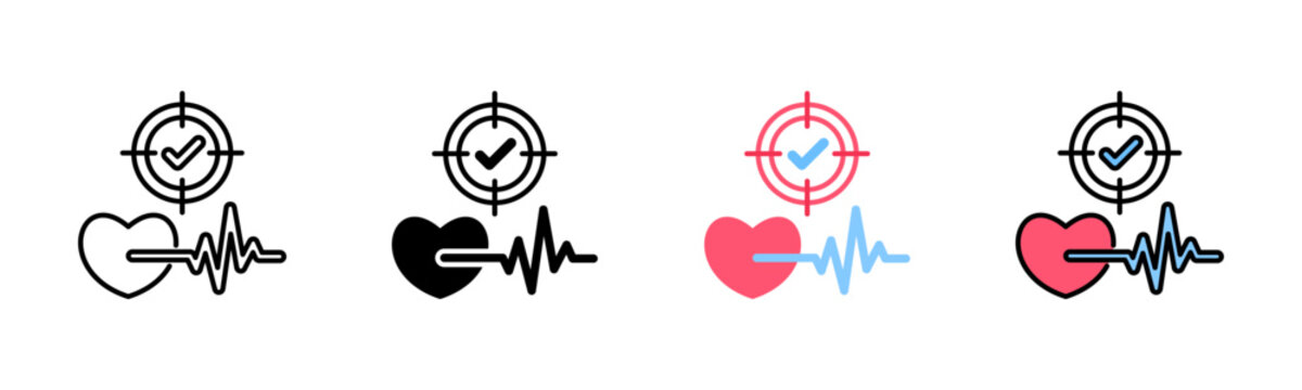 Vital Calibration icon set multiple style collection