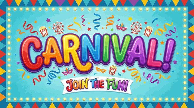 Colorful Carnival Text Effect Editable Playful Kids Typography Fun Party Font Template