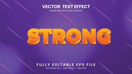 Fototapeta premium Strong 3D text effect with realistic depth and lighting for premium design needs
