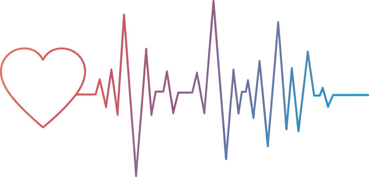 Analysis of heart rate variability across different physiological states isolated on transparent background