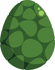 Naklejka premium Green scaly dragon egg on a white background, representing fantasy and magic