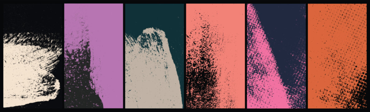 set of vintage grunge vector backdrop with scanned film noise and scratches.retro dirty texture effect simply place illustration over any object to create grungy effect.