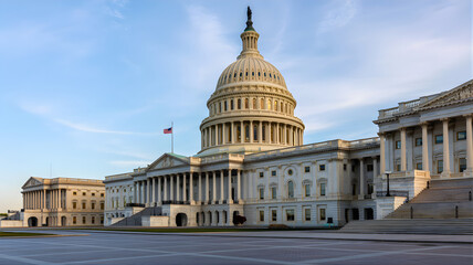 Obraz premium United States Capitol Building exterior view during daytime
