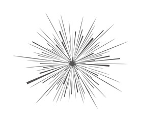Fototapeta premium Radial black and white line burst explosion a clean lines