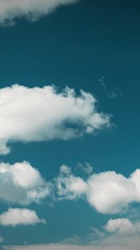 Fluffy Clouds Cloud Sky Blue Moving In Cloudy With Natural Background Cloudscape Time Lapse, Tim...
