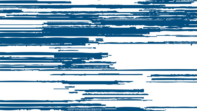Blue horizontal lines on white background texture pattern design element