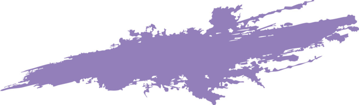 Purple paint brush stroke on white background for graphic design element use