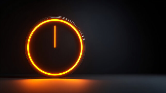 Illuminated clock face, one minute to midnight