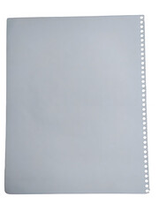 Fototapeta premium Blank spiral-bound notebook page with perforated edge