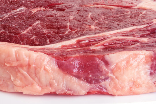 Raw wagyu beef steak macro pattern