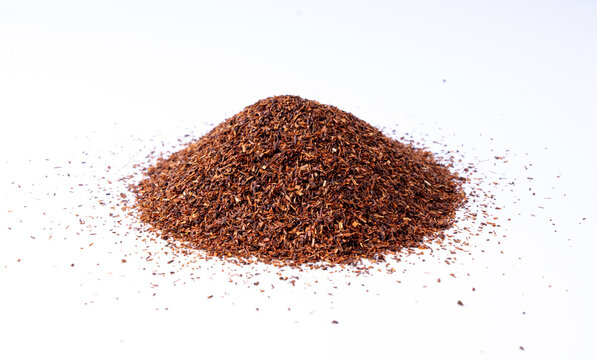 Rooibos tea leaves isolated