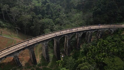 Obraz premium Sri Lanka ella Nine Arches Bridge Drone