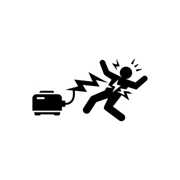 Electrical Shock Toaster Hazard Icon
