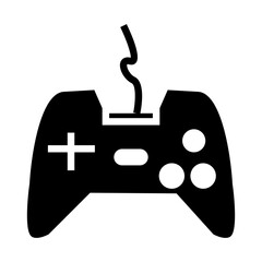 video game controller gaming glyph solid style icon illustration vector. representative for game and tools gaming theme. © Rike