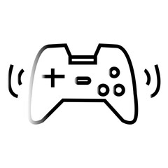 video game controller gradient line style vector icon © Rike