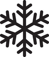 Fototapeta premium Snowflake vector illustration isolated on white background.