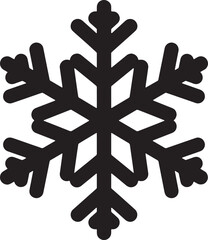 Fototapeta premium Six pointed snowflake icon symmetric geometric shape.