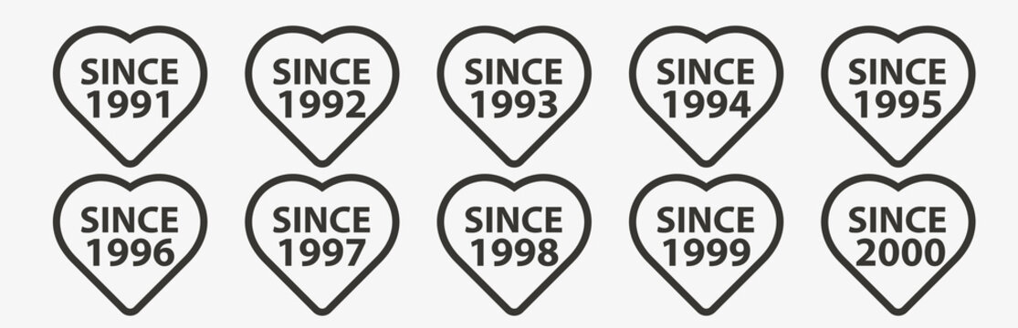 Since vector sign for 1991 to 2000.