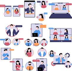 Fototapeta premium Online Communication Illustration 