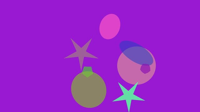 Vibrant abstract motion with floating geometric shapes and dynamic transitions animation