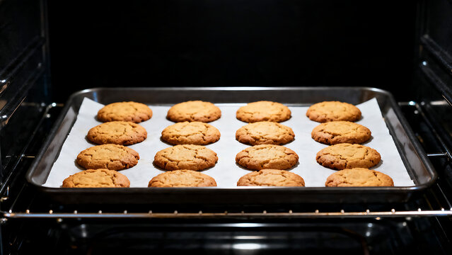 Cookies on a baking sheet pan