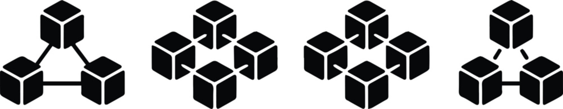 cube growth stages modular cube assembly progressive layout