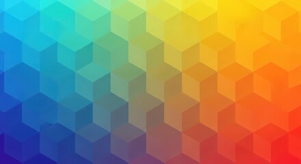 Obraz premium A colorful 3d geometric pattern with hexagons