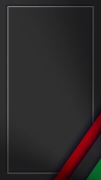 Looping abstract vertical background of UNIA colors, The Pan-African theme background video