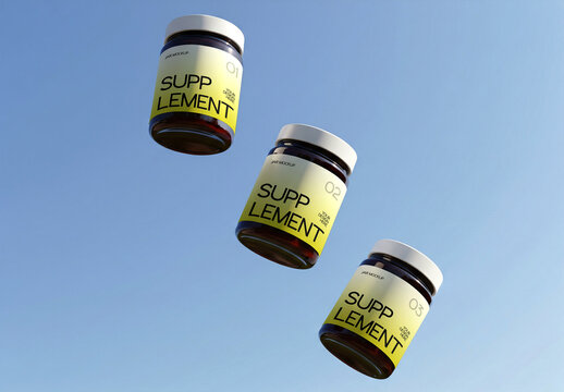 Supplement Jar Mockup
