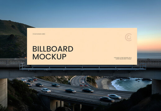 Highway Billboard Mockup