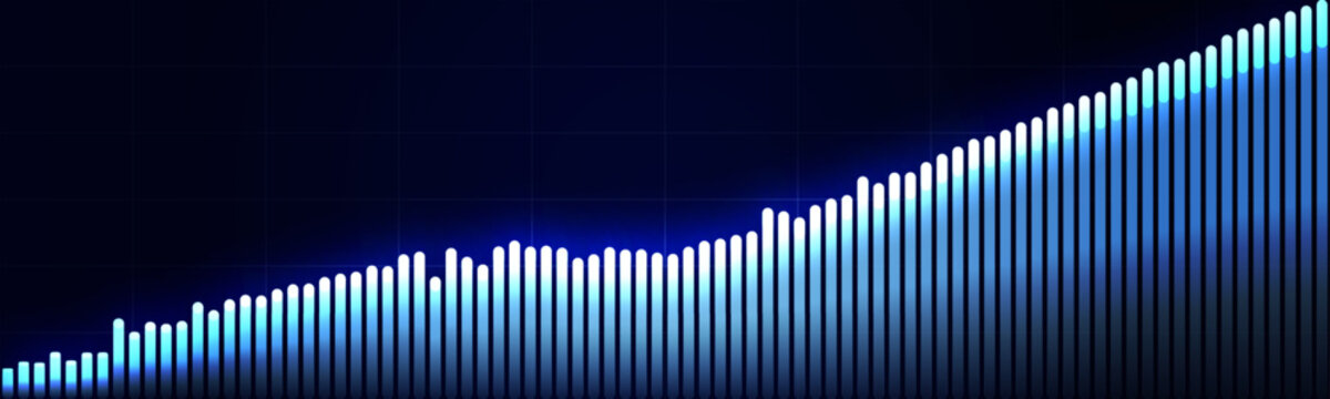 Sales Analytics Finance Growth Business Investment Stats Financial Analysis Graph Up, Stock Chart Data Base. AI Technology Charts Trading Statistics Business Presentation Slides. Vector illustration