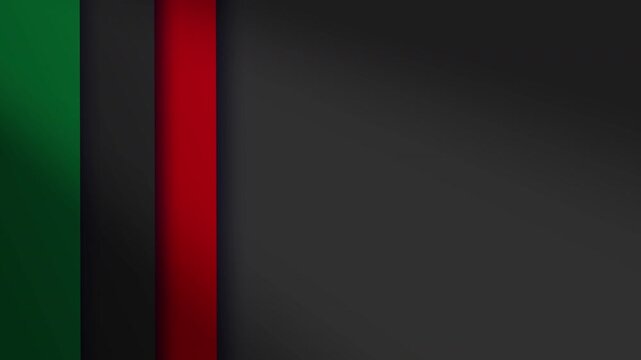 Looping abstract background of UNIA colors, The Pan-African theme background video