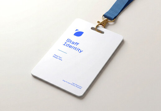 ID Card Mockup Staff Badge