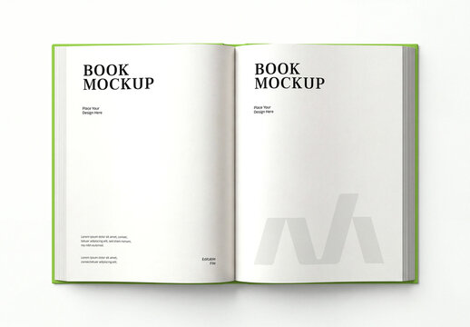 Open Book Spread Mockup