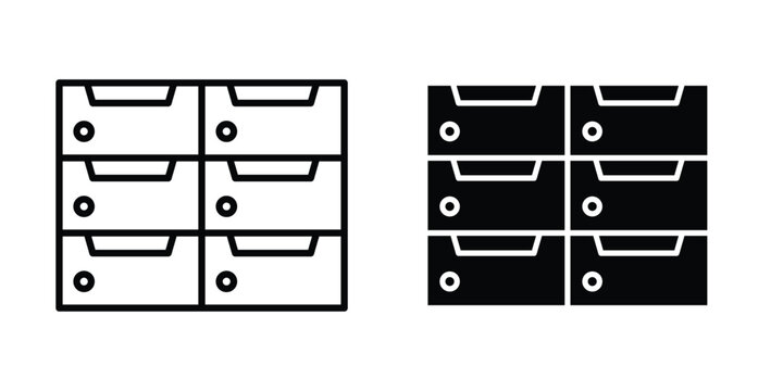 Banking locker icon design Illustration set for Projects
