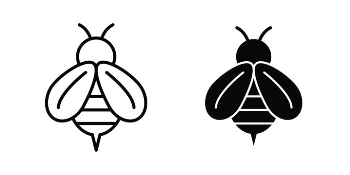 Bee icon design Illustration set for Projects
