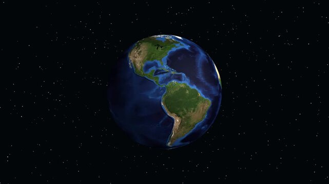 Earth Zoom Animation to Tampico Mexico with Longitude and Latitude Coordinates