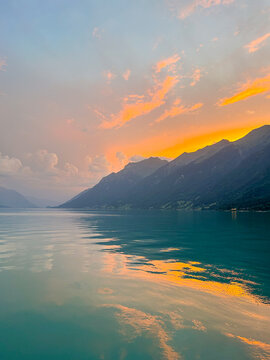 Sunset over Lake Brienz