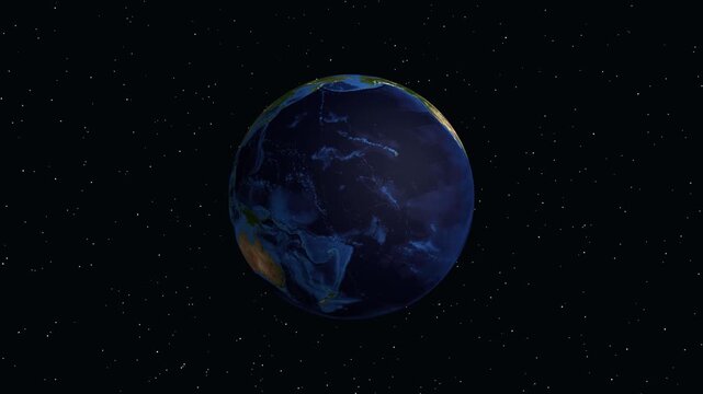 Animated Globe Zooming into Chinandega Nicaragua with Geographic Data Overlay