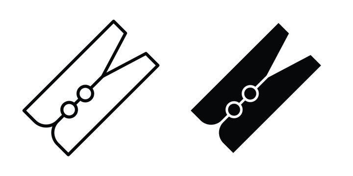 Clothespin icon design Illustration set for Projects