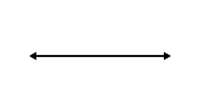Double side arrow icon, distance concept double side arrow animation. left and right side arrow animation. 