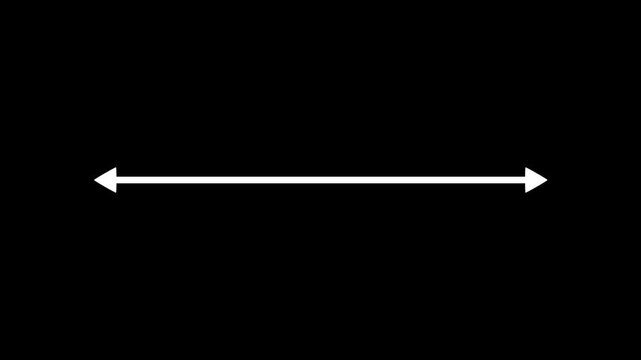 Double side arrow icon, distance concept double side arrow animation. left and right side arrow animation. 