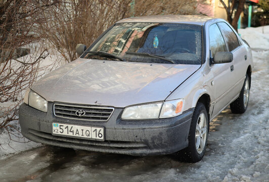 Kazakhstan, Ust-Kamenogorsk, march 7, 2026: Toyota Camry XV20. Old japanese car