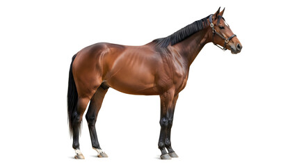 Obraz premium A majestic brown horse standing tall and proud with a glossy coat