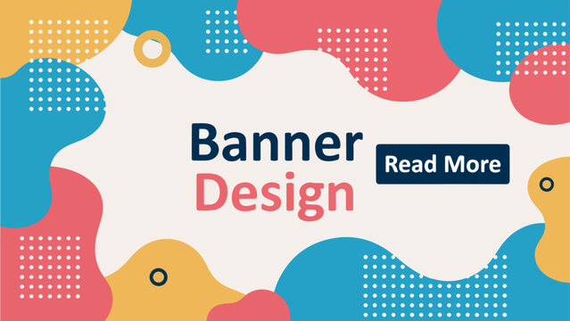 Creative marketing banner design with modern abstract style and engaging visual elements