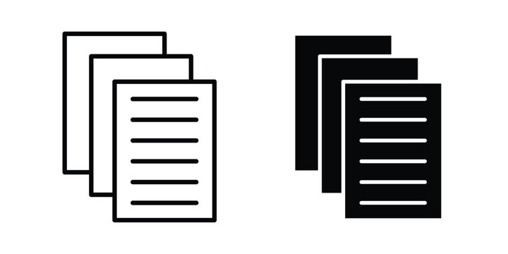 Documents icon design Illustration set for Projects