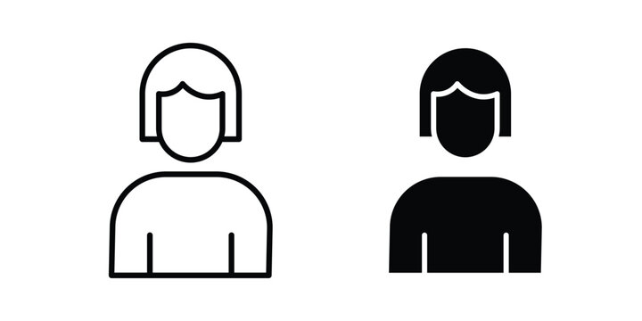 female icon design Illustration set for Projects