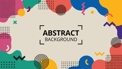 Fototapeta premium Trendy Abstract Background Banner Collection With Fluid Shapes and Contemporary Design Elements