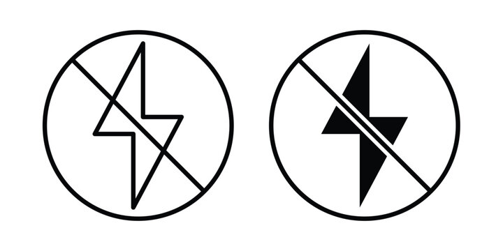 Flash off icon design Illustration set for Projects